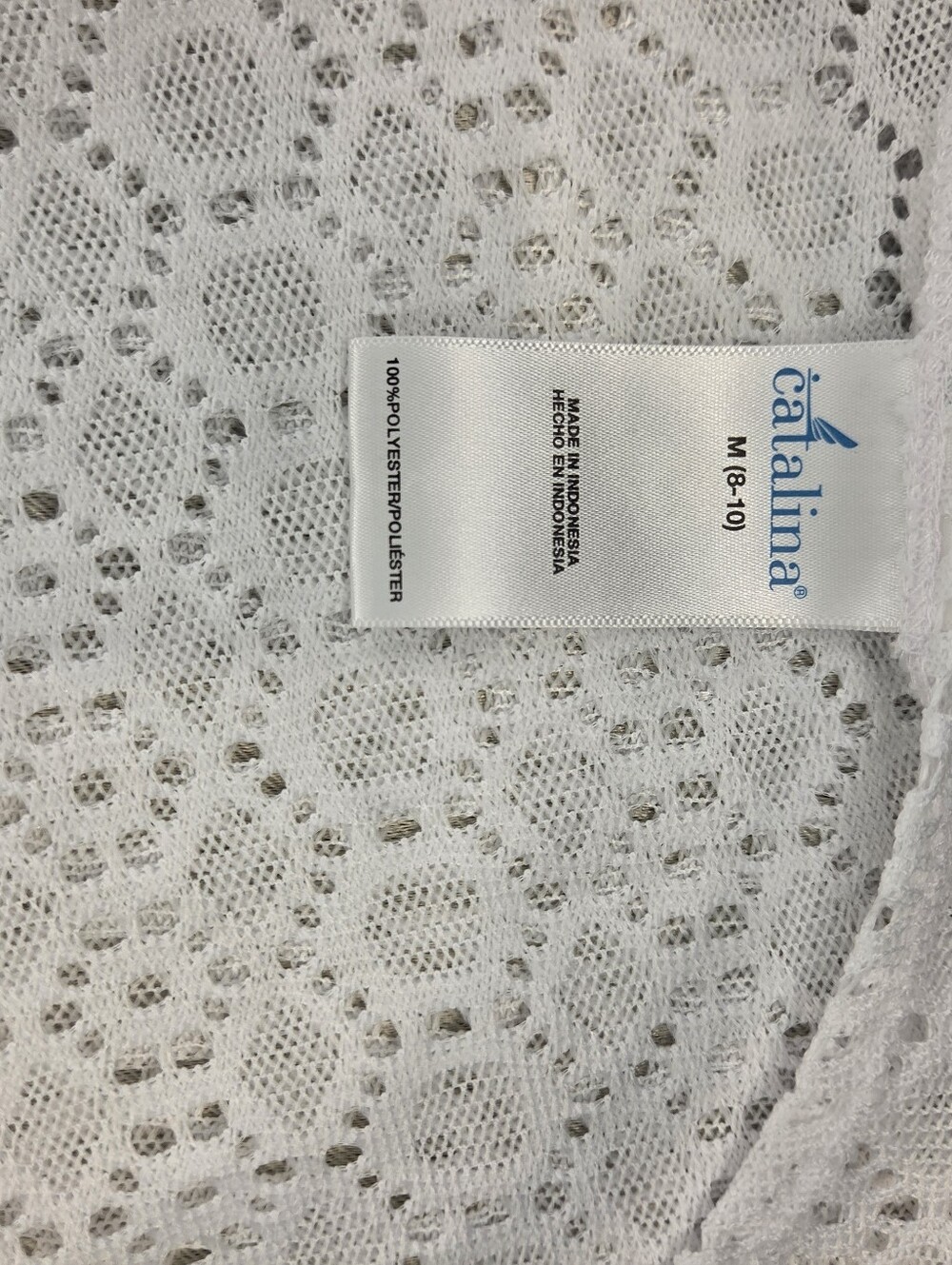 Catalina White Lace Swim Coverup Size M Medium - Picture 4 of 4